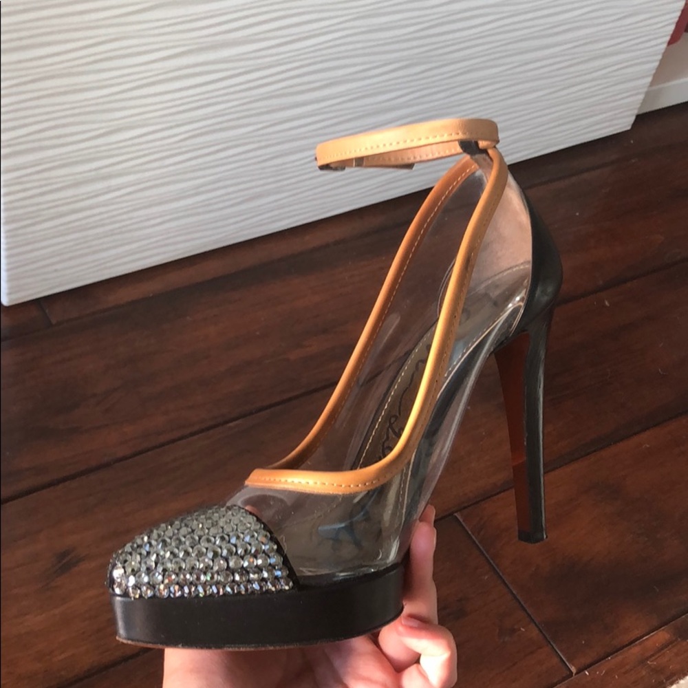 Lanvin rhinestone ankle strap pump holiday party